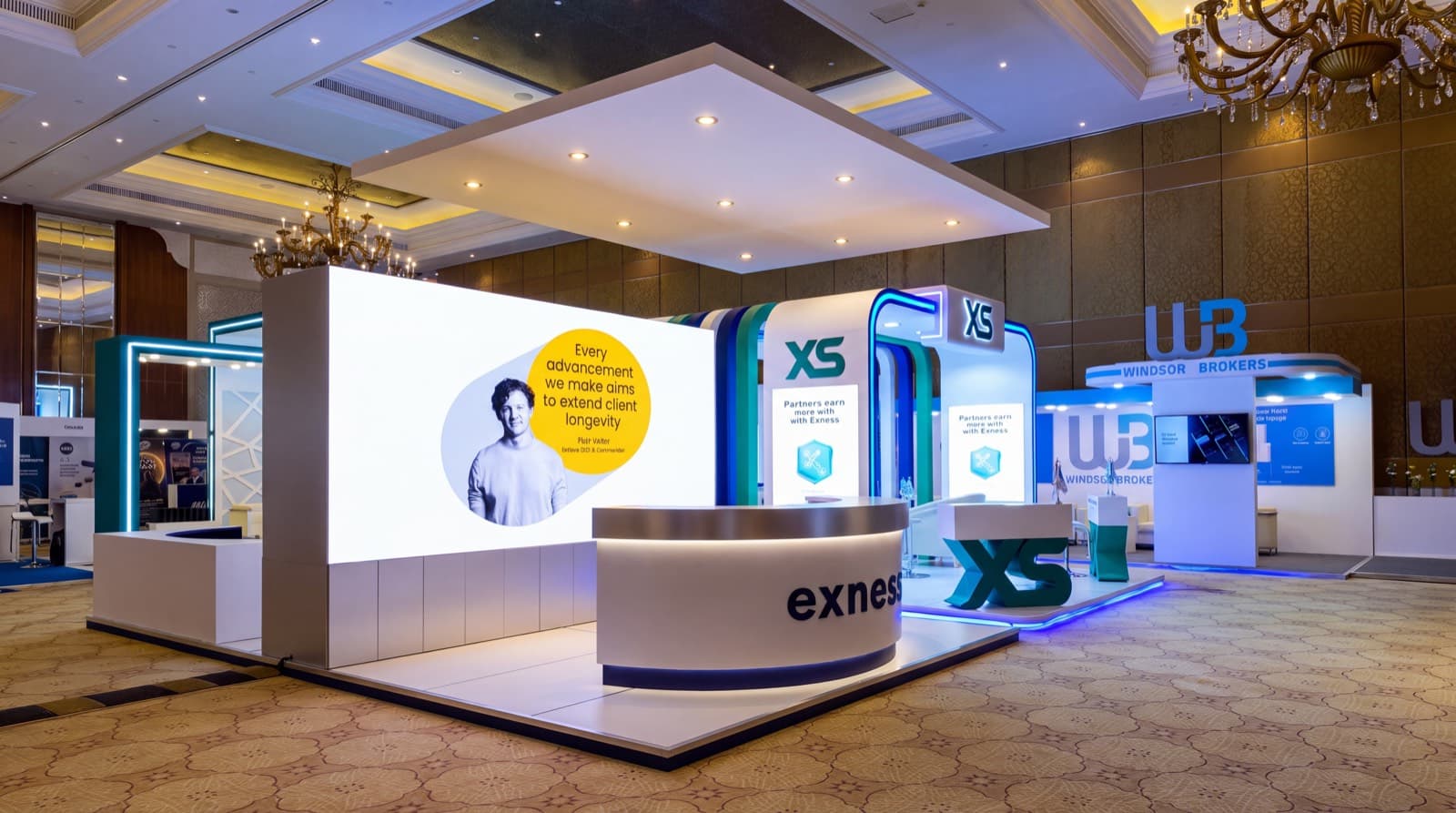 Exness exhibition stand by Hookseek Events & Exhibitions
