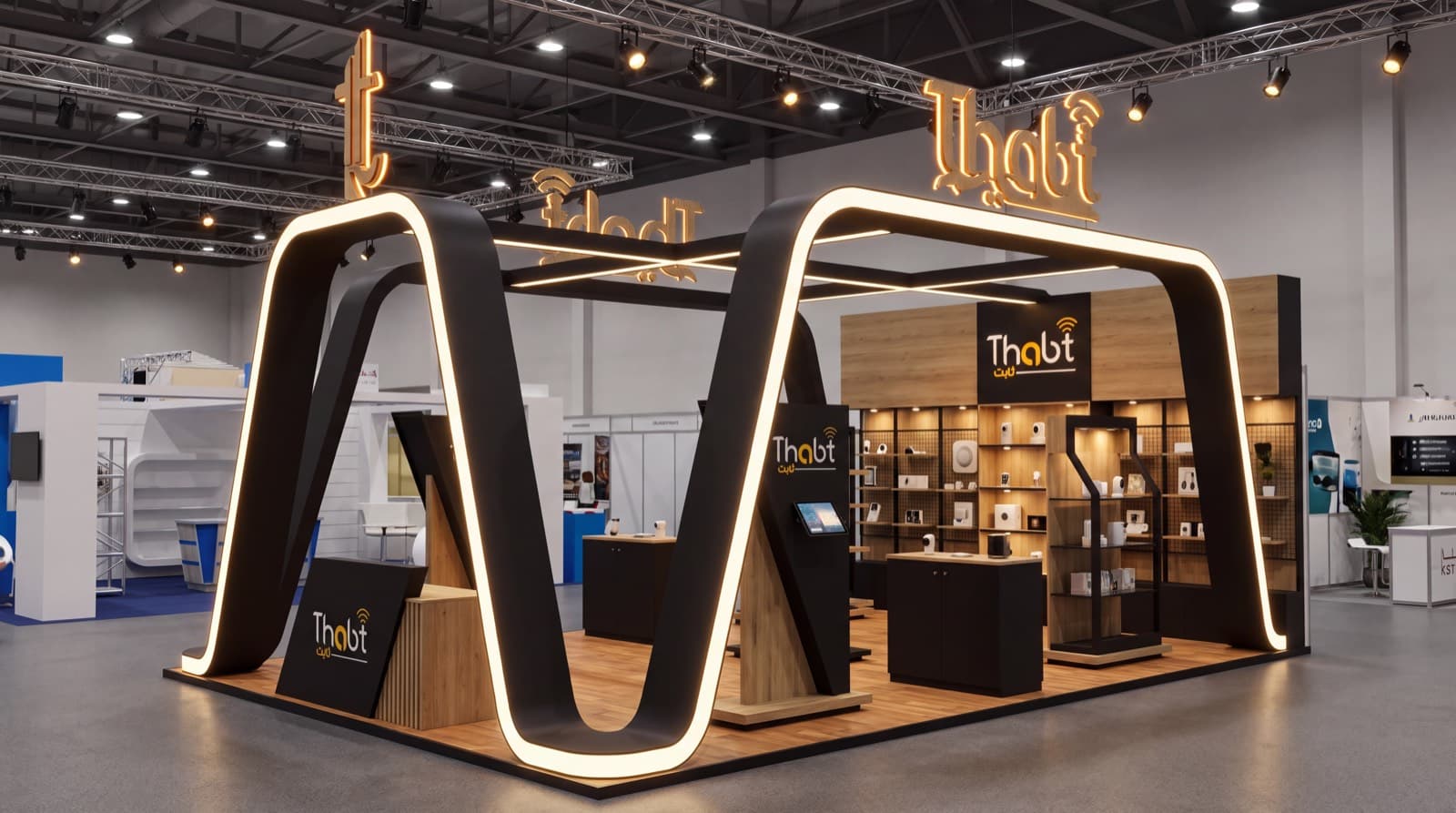 Thabt Qatar exhibition stand by Hookseek Events & Exhibitions